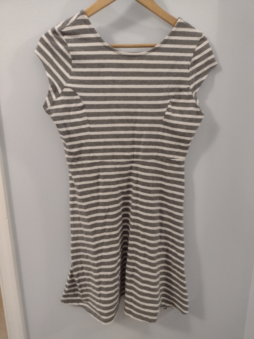2 for $9! Gray and White Striped Summer Dress